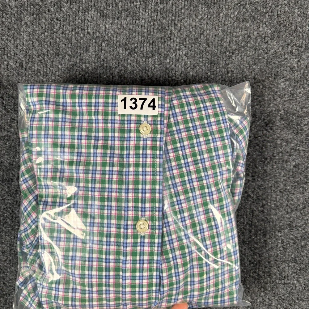 Polo Ralph Lauren Shirt Mens Large Multicolor Plaid Cotton Classic Fit Button Up